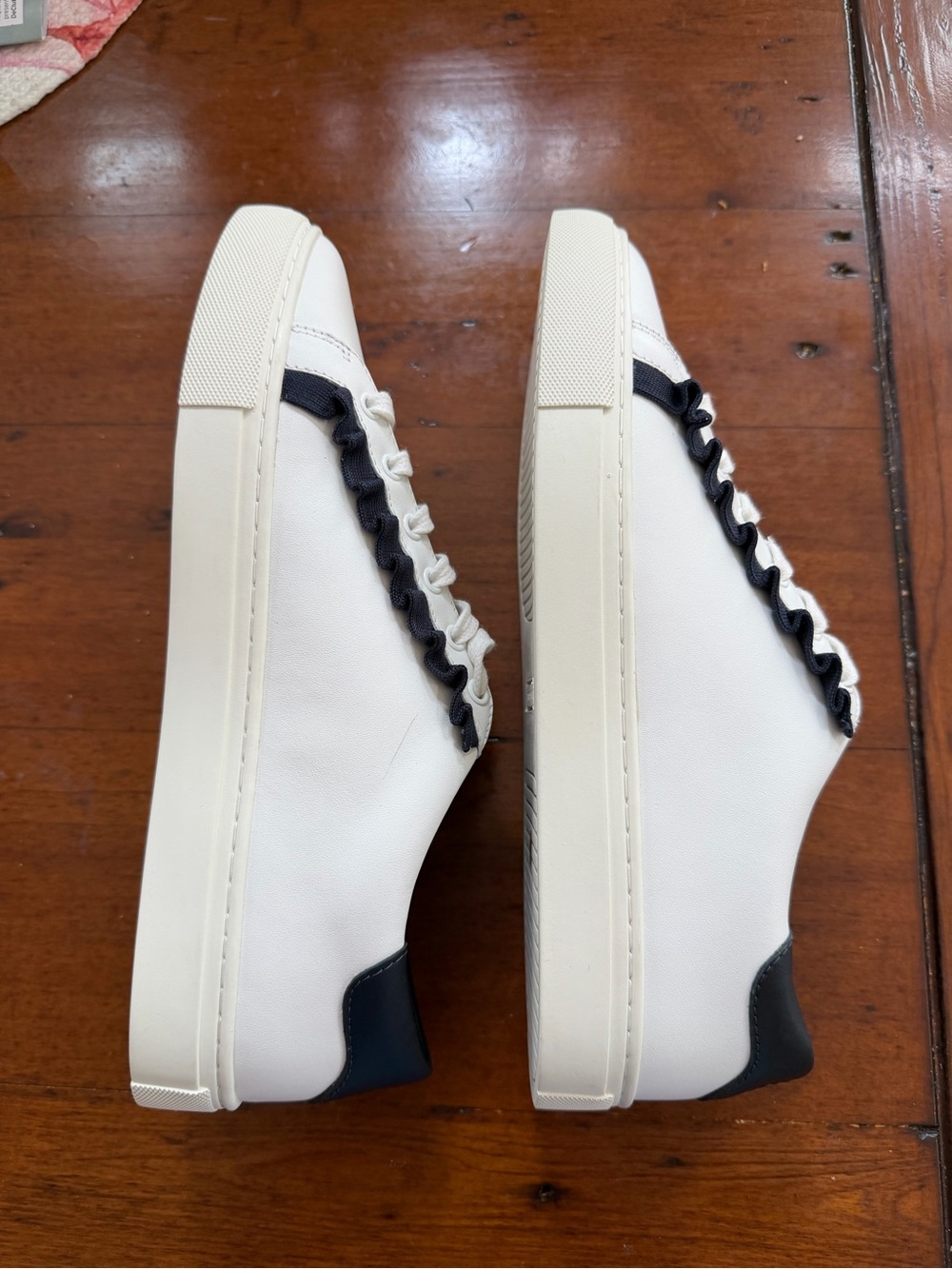 Tory Sport Ruffled Leather Sneakers - Picture 9 of 10